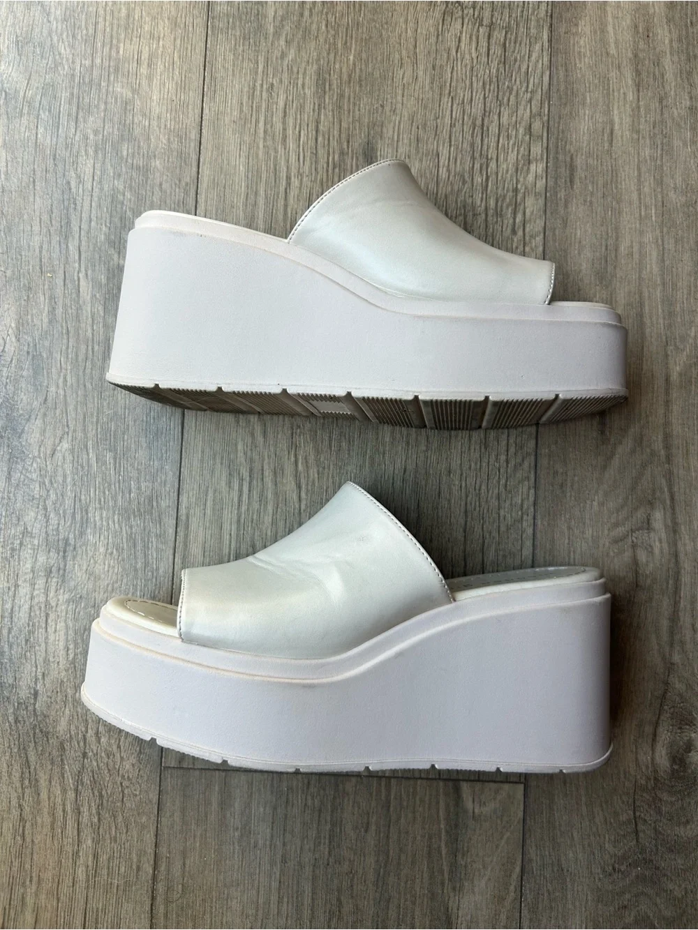 Nude Pink Platform Slide Sandals - Women